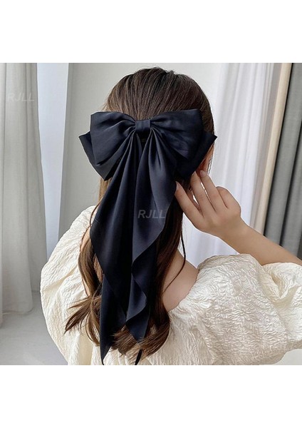 Büyük Yay Tokalar Büyük Yay Retro Düz Renk Yüksek Kaliteli Saç Tokaları Yay Kadın Tatlı Kız Bayanlar Moda Saç Aksesuarları Sıcak (Yurt Dışından) modelleri