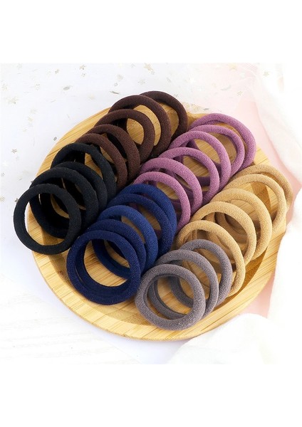 Kadın Kızlar Saç Bantları 30/50 Adet 4cm Kafa Bandı Temel Büyük Lastik Bant At Kuyruğu Tutucu Sakız Elastik Kore Kız Çocuk Saç Aksesuarları (Yurt Dışından)