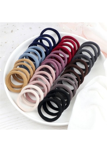 Kadın Kızlar Saç Bantları 30/50 Adet 4cm Kafa Bandı Temel Büyük Lastik Bant At Kuyruğu Tutucu Sakız Elastik Kore Kız Çocuk Saç Aksesuarları (Yurt Dışından) modelleri