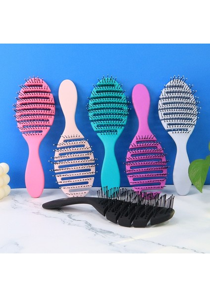Kadın Bebek Anti-Vidalı Antiklit Saç Fırçaları Anne-Çocuk Kişiselleştirilmiş Tarak Dolaşık Açıcı Islak Masaj Kıvırcık Kuaförlük Aksesuarları (Yurt Dışından)