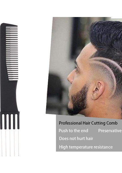 1 × Berber Salonu Çift Taraflı Diş Saç Tarak Çelik Iğne Kuyruk Tarağı Kuaförlük (Yurt Dışından)