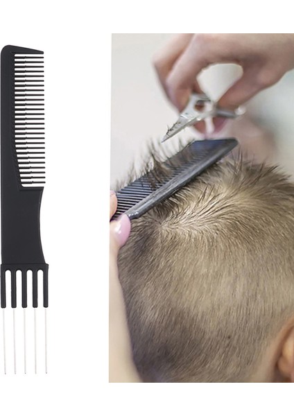 1 × Berber Salonu Çift Taraflı Diş Saç Tarak Çelik Iğne Kuyruk Tarağı Kuaförlük (Yurt Dışından) fiyatları