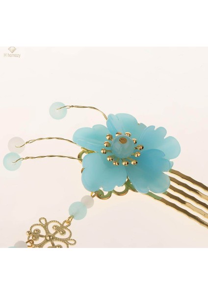 2x 2 Adet El Yapımı Püskül Firkete Saç Tokası Saç Sopa Iğneler Seçtikleri Mavi (Yurt Dışından) modelleri