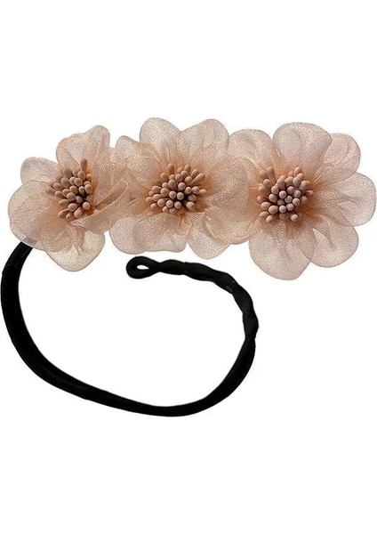 Kadınlar Zarif Tomurcuk Şifon Çiçek Bun Maker Maruko Saç Yapımı Uzun Aracı Tatlı Saç Örgü Halat Hairbands Kore Aksesuarları (Yurt Dışından) indirimleri