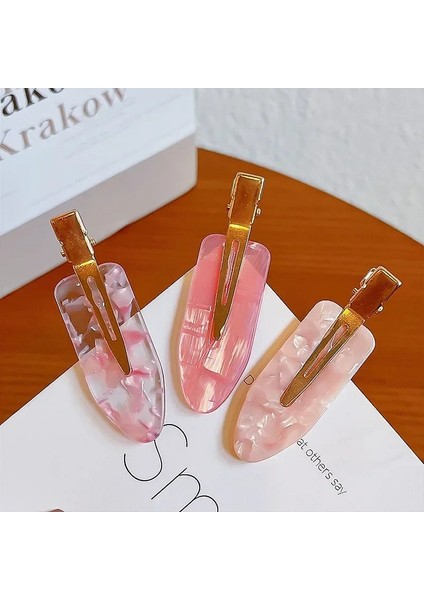 2-4 Adet Kiraz Pembe Dikişsiz Kenar Klip Kadın Kız Tatlı Güzellik Hiçbir Viraj Saç Yan Klip Ördek Gagası Klip Patlama Firkete Saç Stili Aracı (Yurt Dışından) fiyatları