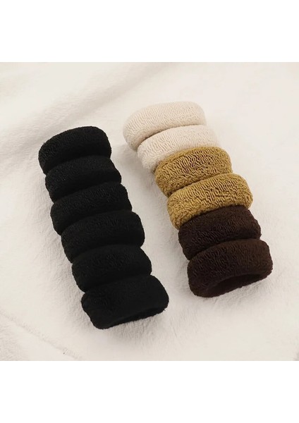 Adet/paket Sevimli Kahve Elastik Havlu Saç Kravat Bantları Aksesuarları Kadın Kızlar Popüler Dikişsiz Scrunchies Saç Halatlar Yakalar Hediye (Yurt Dışından)