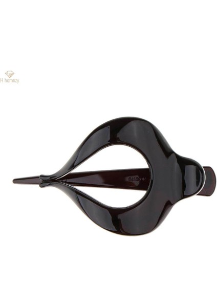 3xlarge Kalp Şekilli Akrilik Saç Pençe Muz Klip Kelepçe Çene Siyah (Yurt Dışından)