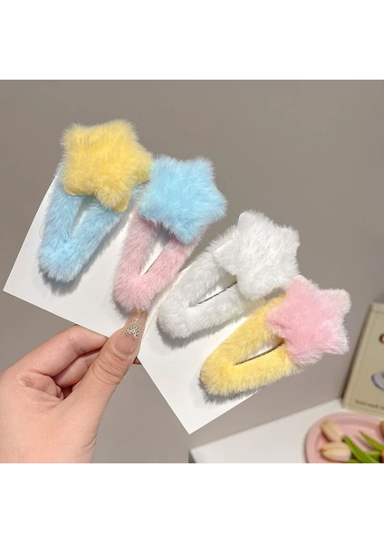 Adet/takım Kadın Peluş Yıldız Kızlar Yan Patlama Klip Süs Saç Klipleri Tokalarım Tokalar Bebek Saç Aksesuarları Çocuk Şapkalar (Yurt Dışından) modelleri