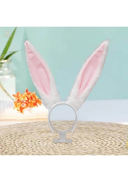 Simülasyon Tavşan Hairbands Cosplay Parti Kostüm Beyaz (Yurt Dışından) fırsatları
