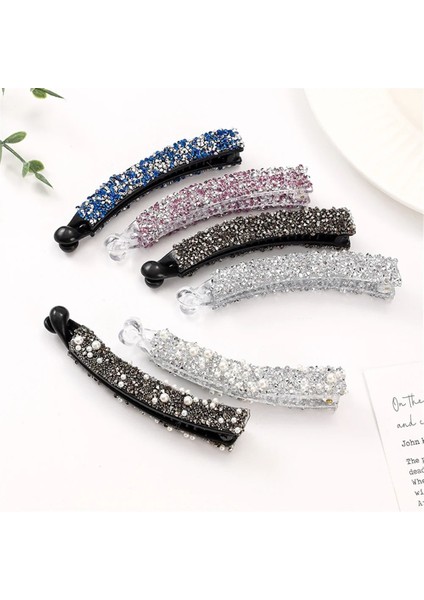Kadın Rhinestone Kristal Muz Saç Klipler Gilr Inci Tokalarım Balık Şekli At Kuyruğu Holer Pençeleri Sapları Kelepçe Saç Aksesuarları (Yurt Dışından) fırsatları