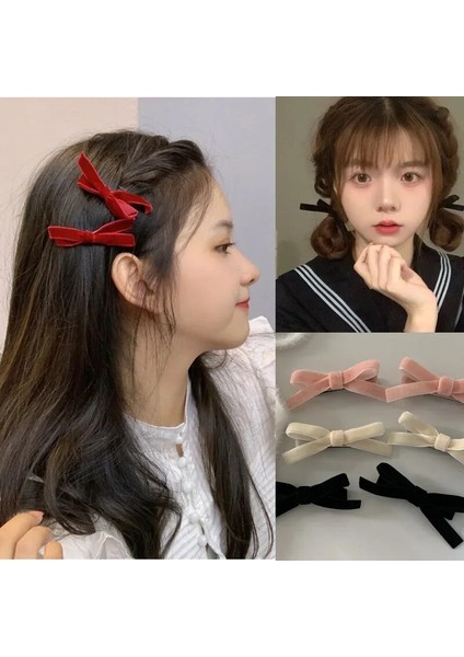 1/10 Adet Dopamin Rengi Vintage Kadife Yay Saç Tokası Sevimli Işık Premium Hissediyorum Kelebek Firkete Tatlı Serin Kore Saç Aksesuarları (Yurt Dışından) modelleri