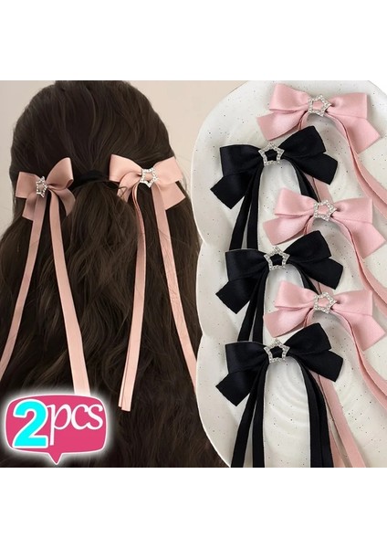 1/2 Adet Yıldız Ilmek Saç Klipleri Kızlar Için Kawii Tokalarım Sevimli Saç Aksesuarları Çocuklar Renkli Şerit Kadın Tokalar Saç Tokası Sıcak (Yurt Dışından)