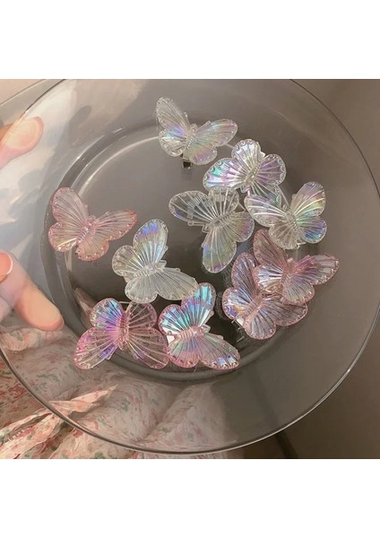 Adet Moda Kızlar Şeffaf Kelebek Pembe Saç Tokası Çocuk Kalp Şekli Saç Klipleri Kadın Tokalarım Kafa Bandı Saç Aksesuarları (Yurt Dışından) indirimleri