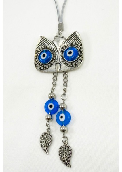 El Yapımı Cam Nazar Boncuklu Salkım Baykuş Araba Dikiz Ayna Süsü, Yeni Araba Hediyesi fırsatları