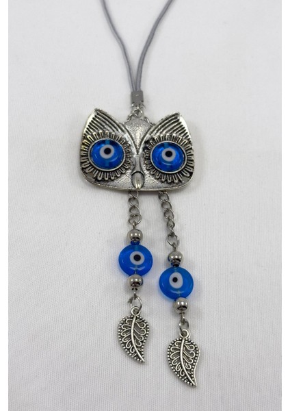 El Yapımı Cam Nazar Boncuklu Salkım Baykuş Araba Dikiz Ayna Süsü, Yeni Araba Hediyesi indirimleri