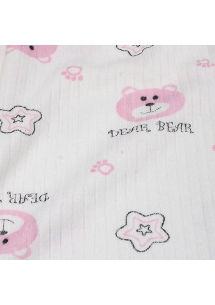 Kız Çocuk Beyaz Pembe Yıldızlı Ayılı Desenli 2'li Pijama Takımı - 1015496 modelleri