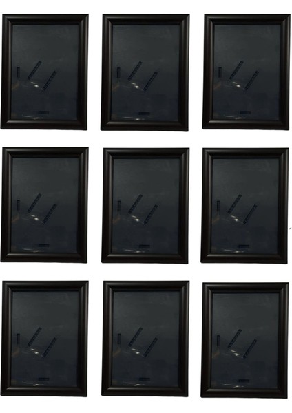 Siyah A5 (15 x 21) Çerçeve Seti 9 Adet