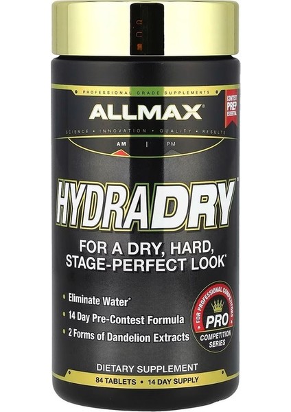 Hydradry Ultra Güçlü Diüretik + Elektrolit Sabitleyici, 84 Veg. Tablet.usa Menş.