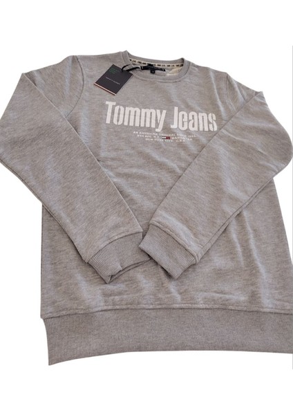 Bisiklet Yaka Üç Iplik Ince Sweatshirt