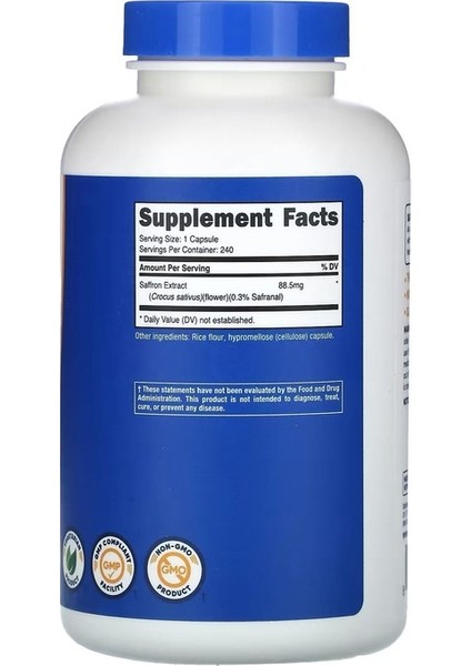 Saffron, 88,5 Mg, 240 Kapsül fiyatları