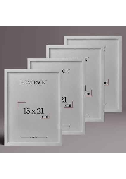 Dörtlü Ahşap Çerçeve Mdf Ayaklı AHSAP4LÜ15 x 21