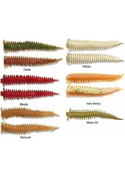 Gulp White 5cm Saltwater Sandworm 16 Adet Kokulu Lrf Silikon Camo