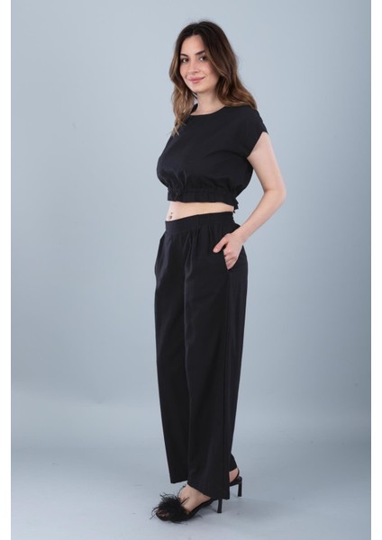 Pamuklu Crop Siyah fiyatları