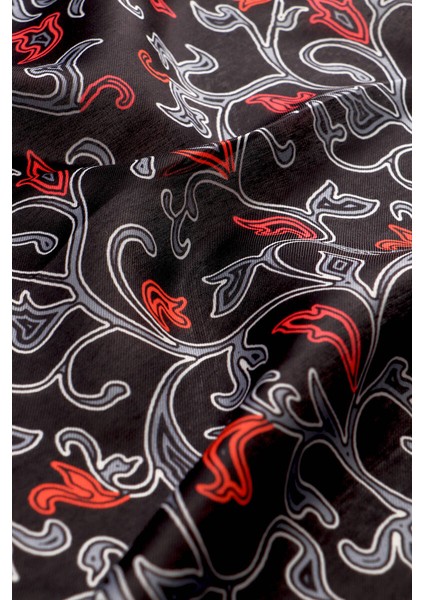 Kırmızı Sarmaşık Desen Soft Şal modelleri