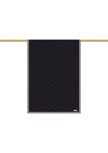 Siyah Zincir Monogram Desen Ipek Şal fiyatları