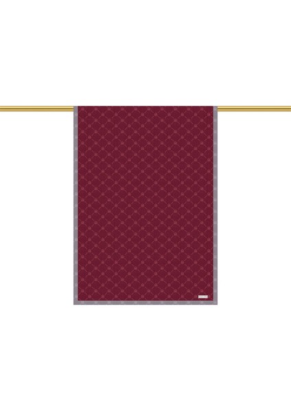 Bordo Zincir Monogram Desen Ipek Şal fiyatları