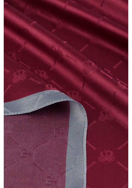 Bordo Zincir Monogram Desen Ipek Şal fırsatları