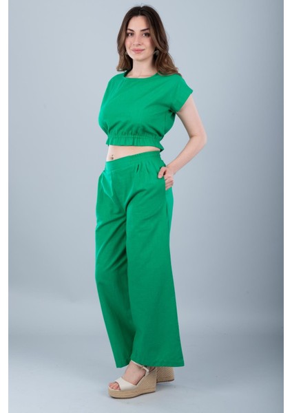 Pamuklu Crop Koyu Yeşil