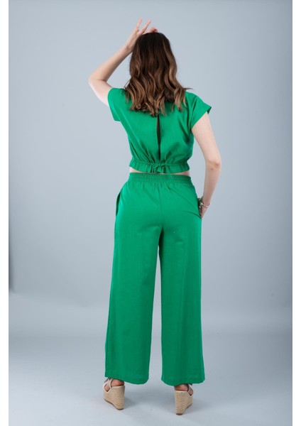Pamuklu Crop Koyu Yeşil