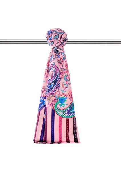 Pembe Sarmaşık Desen Soft Şal