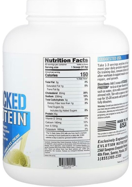 Stacked Protein Tozu - Vanilya Dondurma Aromalı - 2.268 gr - Usa Menş. fiyatları