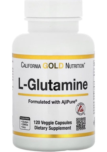 L-Glutamine 120 Veggie Kapsül With Ajipure .usa Vers.