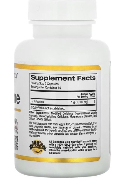 L-Glutamine 120 Veggie Kapsül With Ajipure .usa Vers.