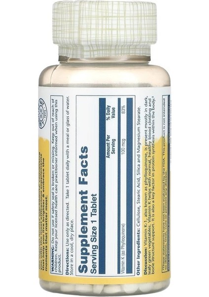 Vitamin K 100 Mcg 100 Tablet fiyatları