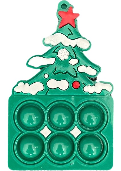 Imha Edici Parmak Balonu Eğlenceli Oyuncaklar Noel Baba Anahtarlık Sınır Ötesi Çimdik Eğlenceli Noel Çekicilik (Yurt Dışından)
