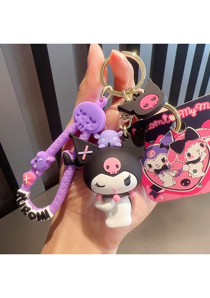 Sanrio Kurome Bebek Anahtarlık Kadın Sevimli Tamagotchi Köpek Peluş Kamera Biblolar (Yurt Dışından)