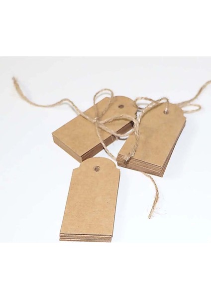 Kraft Etiket 100 Adet (3.8 cm x 7.5 Cm)