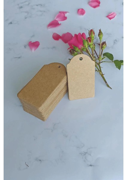 Kraft Etiket 100 Adet (3.8 cm x 7.5 Cm)