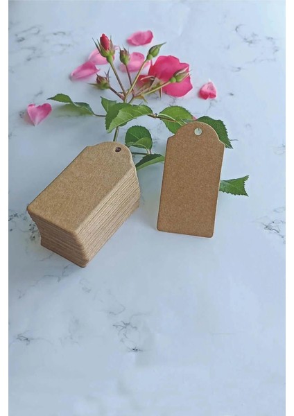 Kraft Etiket 100 Adet (3.8 cm x 7.5 Cm)