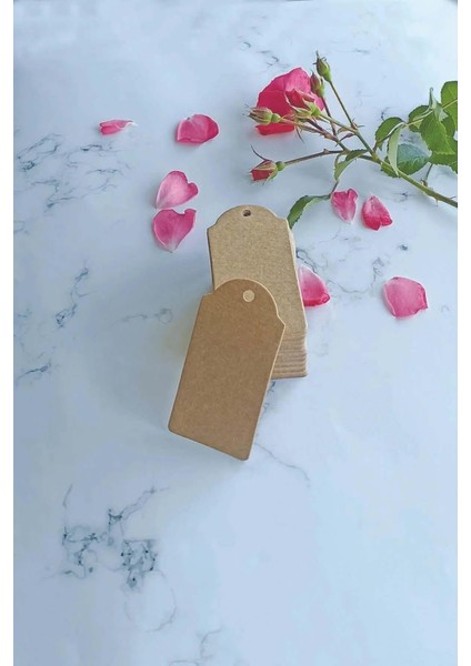 Kraft Etiket 100 Adet (3.8 cm x 7.5 Cm)