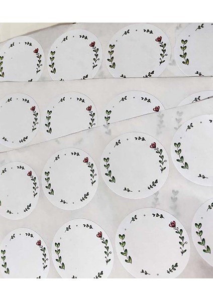 Düğün-Nişan-Nikah Etiketi / Yuvarlak Yapışkanlı Hediyelik Etiketi 48 Adet (5 Cm)