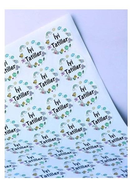 Iyi Tatiller Baskılı Etiket / Okul Etiketi (4,5 cm 35 Adet) fiyatları