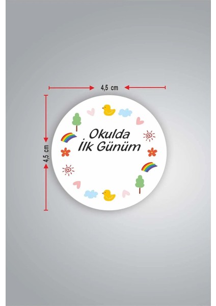 Okulda Ilk Günüm Etiketi (4,5 cm 35 Adet) fiyatları