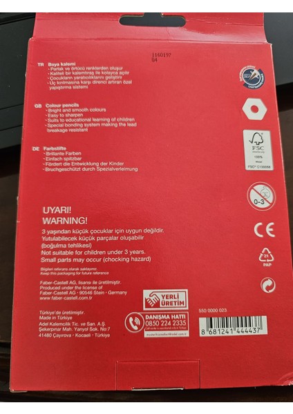 Boya Kalemi Karton Kutu 36'lı fiyatları