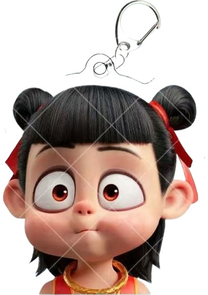 Nezha Anime Akrilik Anahtarlık Etrafında Sevimli Eğlence Aynı Ayakta Kart ile Arkadaş Göndermek Için Yüksek Değerli Kolye (Yurt Dışından)