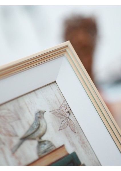 Çizgili Krem Beyaz 13 x 18 cm Resim Çerçevesi modelleri